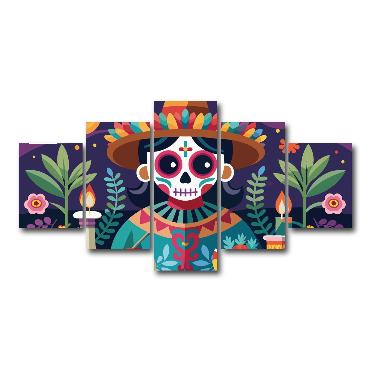 AUTO-MOCKUP WHITE | Festive altar | 5 Piece | Gallery Wrap Canvas | group=5_short