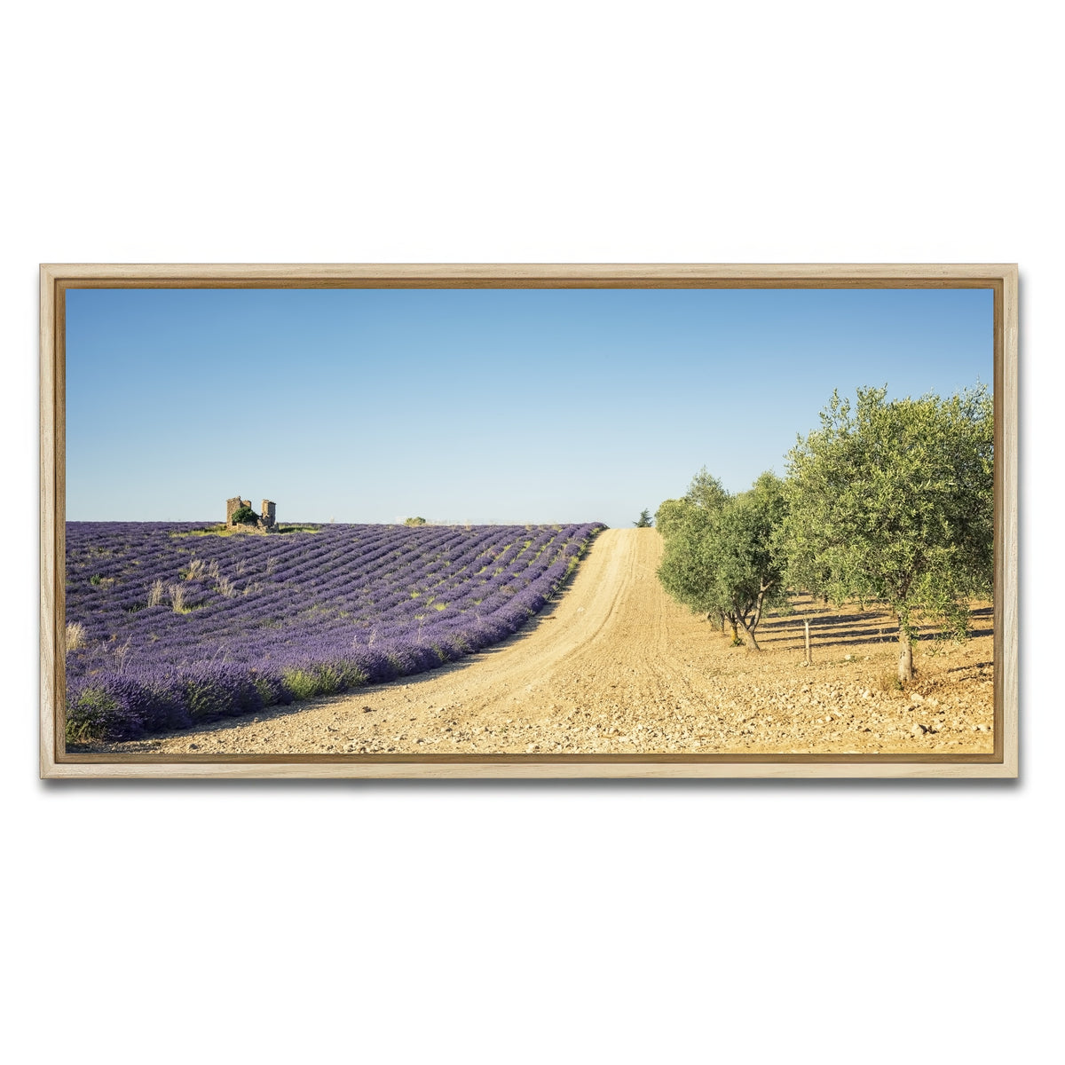 AUTO-MOCKUP WHITE | Fields In Provence | 1 Piece | Natural Framed Canvas | group=2x1