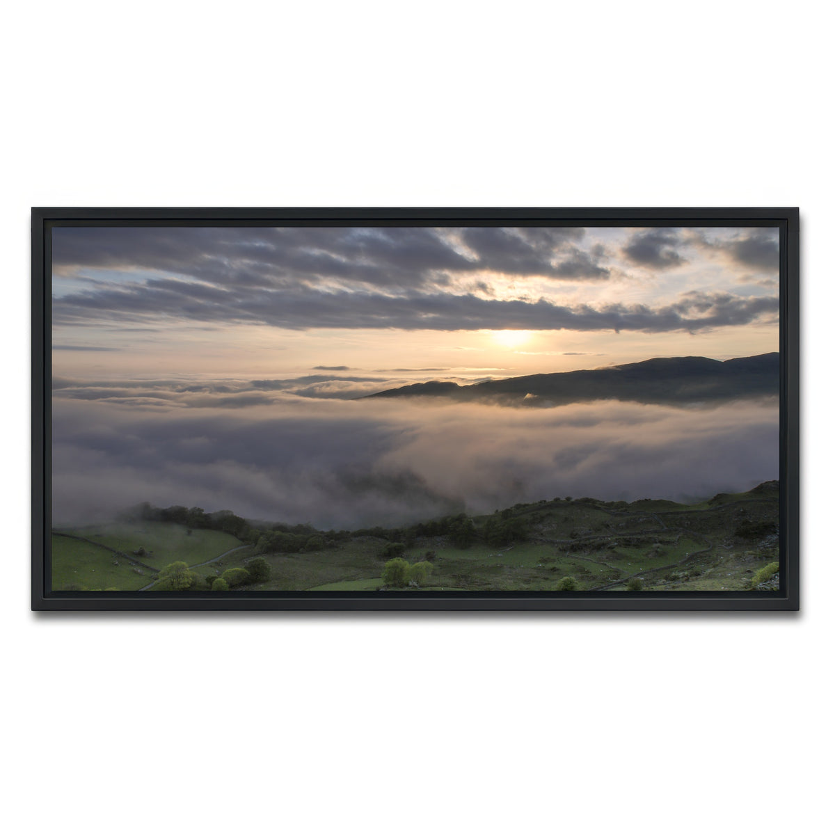 AUTO-MOCKUP WHITE | Fields of Snowdonia | 1 Piece | Black Framed Canvas | group=2x1