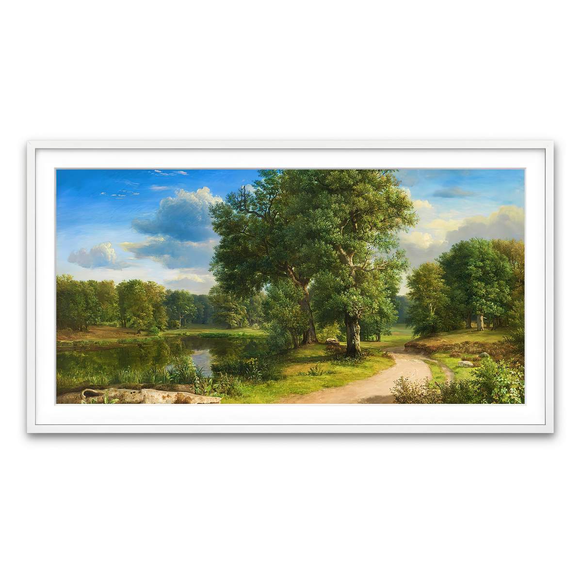 Framed Print 2x1 White