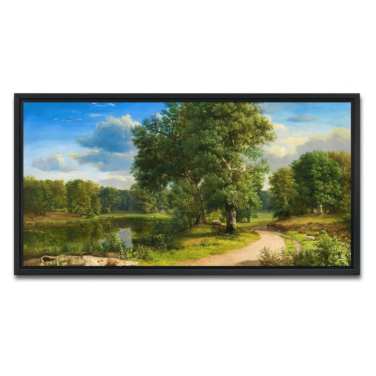 AUTO-MOCKUP WHITE | Fine Summer Day | 1 Piece | Black Framed Canvas | group=2x1