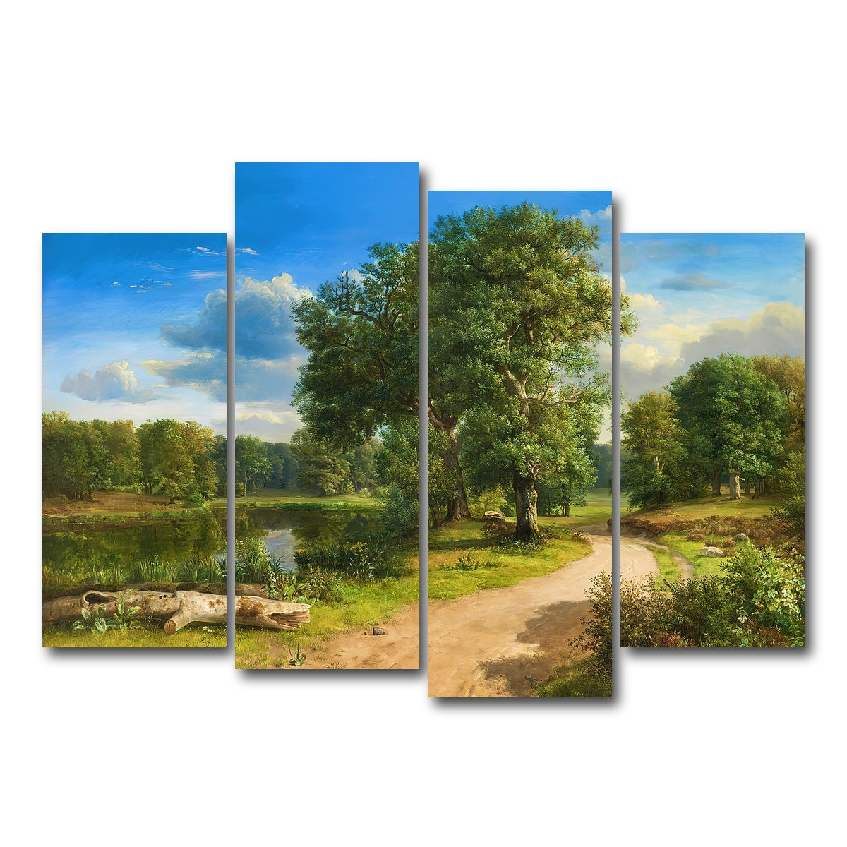 AUTO-MOCKUP WHITE | Fine Summer Day | 4 Piece | Gallery Wrap Canvas | group=4_normal