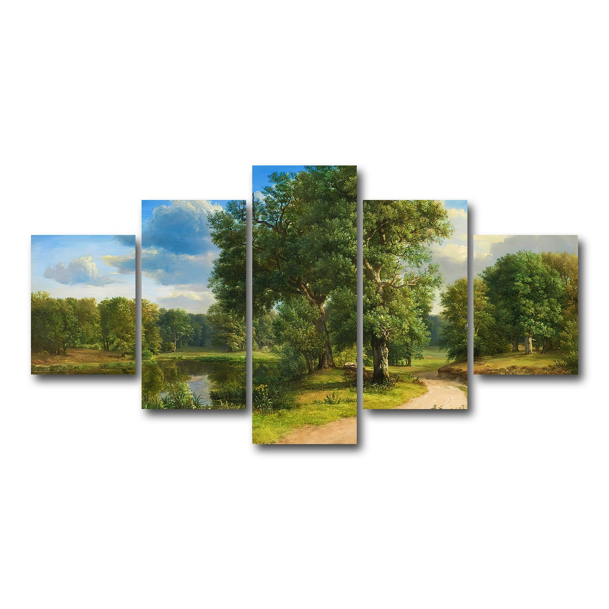 AUTO-MOCKUP WHITE | Fine Summer Day | 5 Piece | Gallery Wrap Canvas | group=5_short