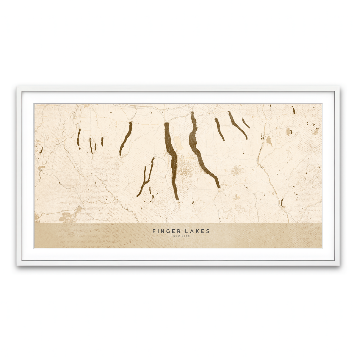 Framed Print 2x1 White