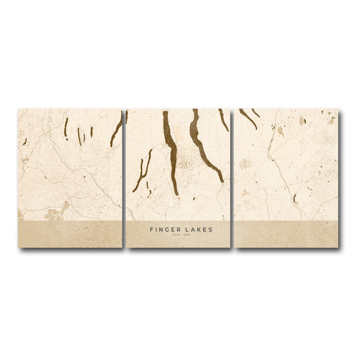 AUTO-MOCKUP WHITE | Finger Lakes Map | 3 Piece | Gallery Wrap Canvas | group=18x24