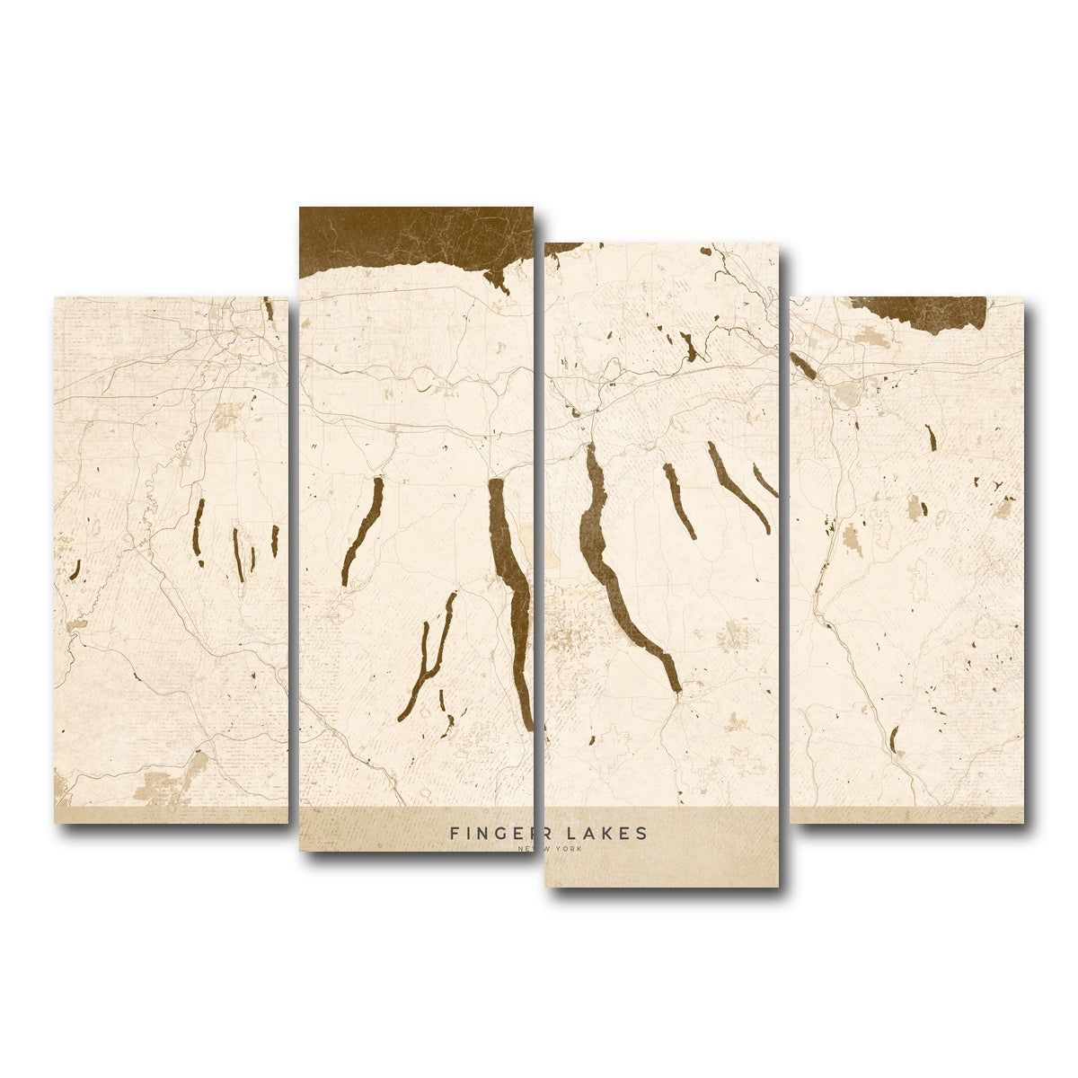 AUTO-MOCKUP WHITE | Finger Lakes Map | 4 Piece | Gallery Wrap Canvas | group=4_normal