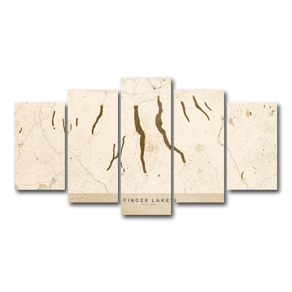 AUTO-MOCKUP WHITE | Finger Lakes Map | 5 Piece | Gallery Wrap Canvas | group=5_normal