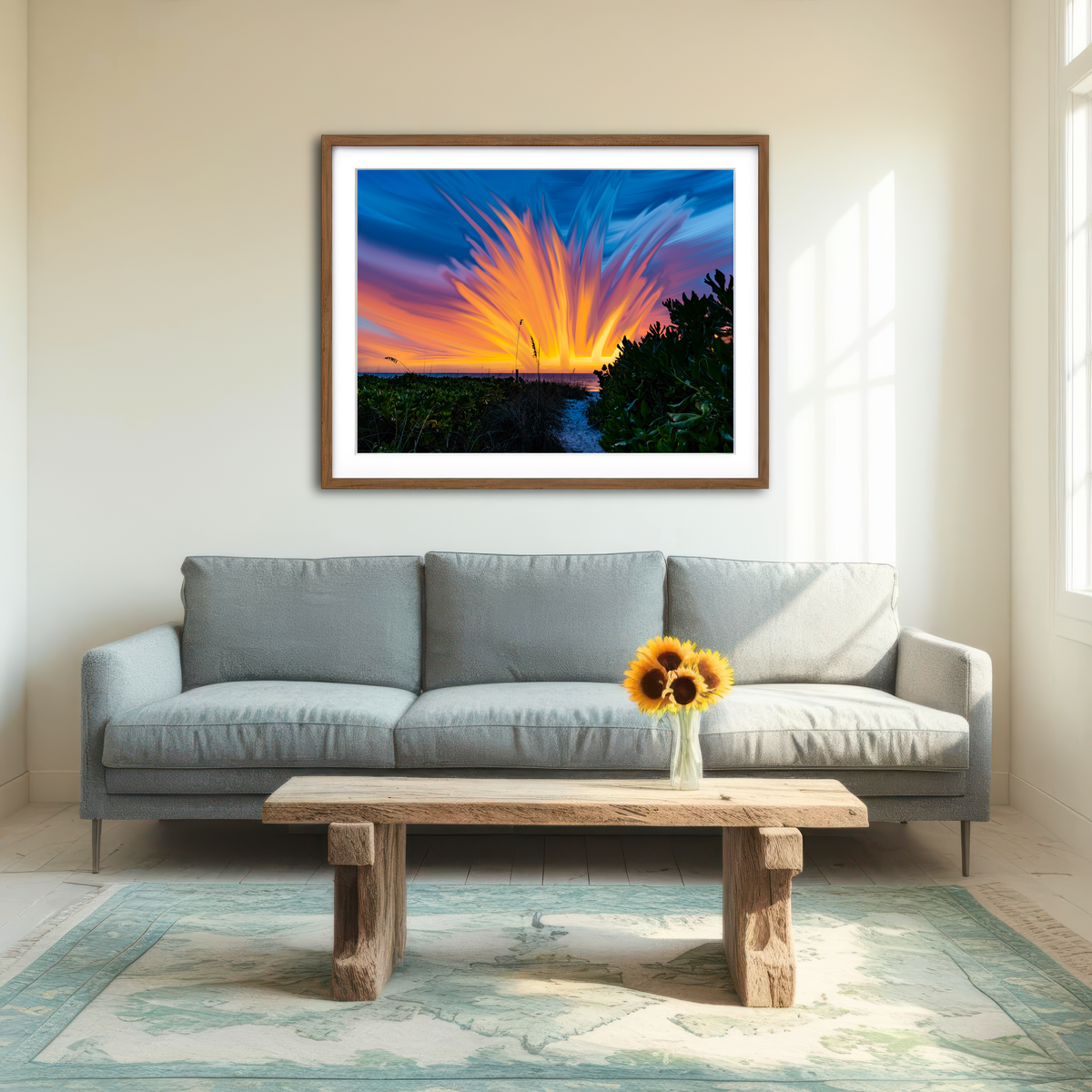 AUTO-MOCKUP ROOM | Fire Sky Wall Art