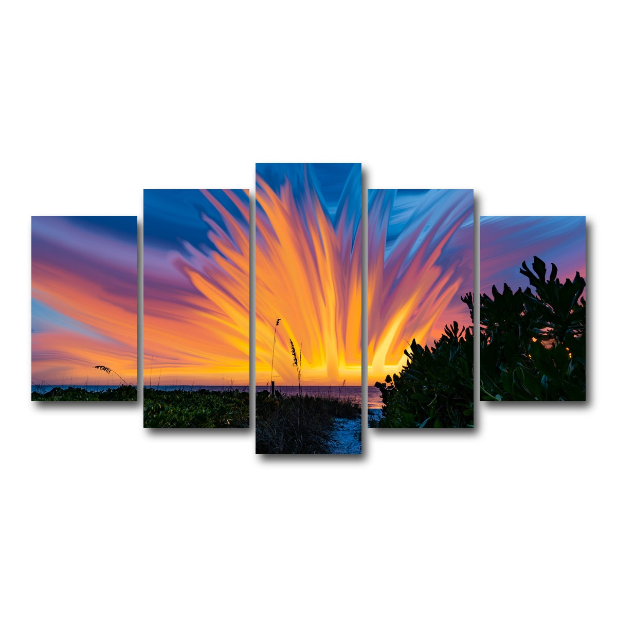 AUTO-MOCKUP WHITE | Fire Sky | 5 Piece | Gallery Wrap Canvas | group=5_normal