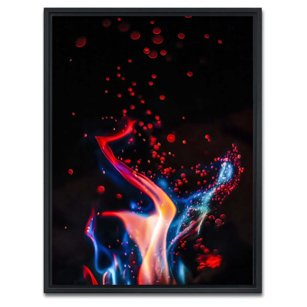 AUTO-MOCKUP WHITE | Fire | 1 Piece | Black Framed Canvas | group=3x4