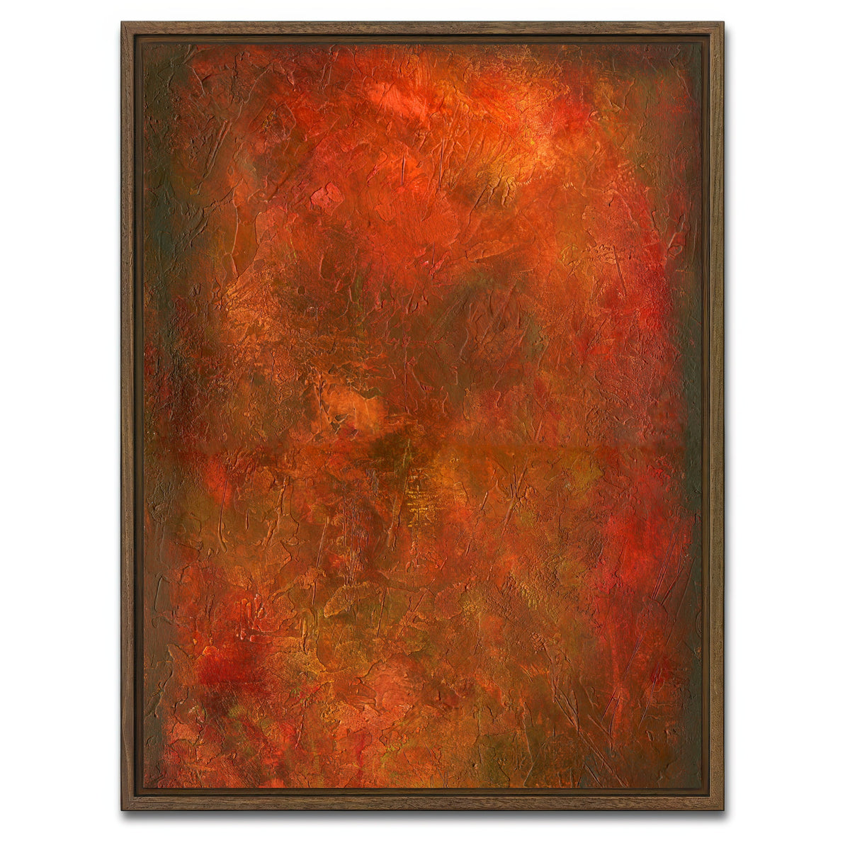 AUTO-MOCKUP WHITE | Fire | 1 Piece | Walnut Framed Canvas | group=3x4
