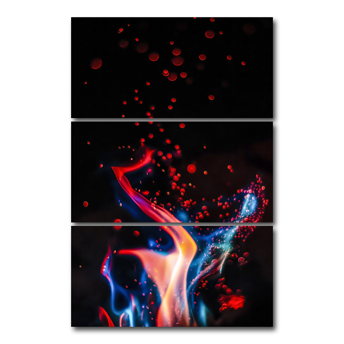 AUTO-MOCKUP WHITE | Fire | 3 Piece | Gallery Wrap Canvas | group=12x24_stacked