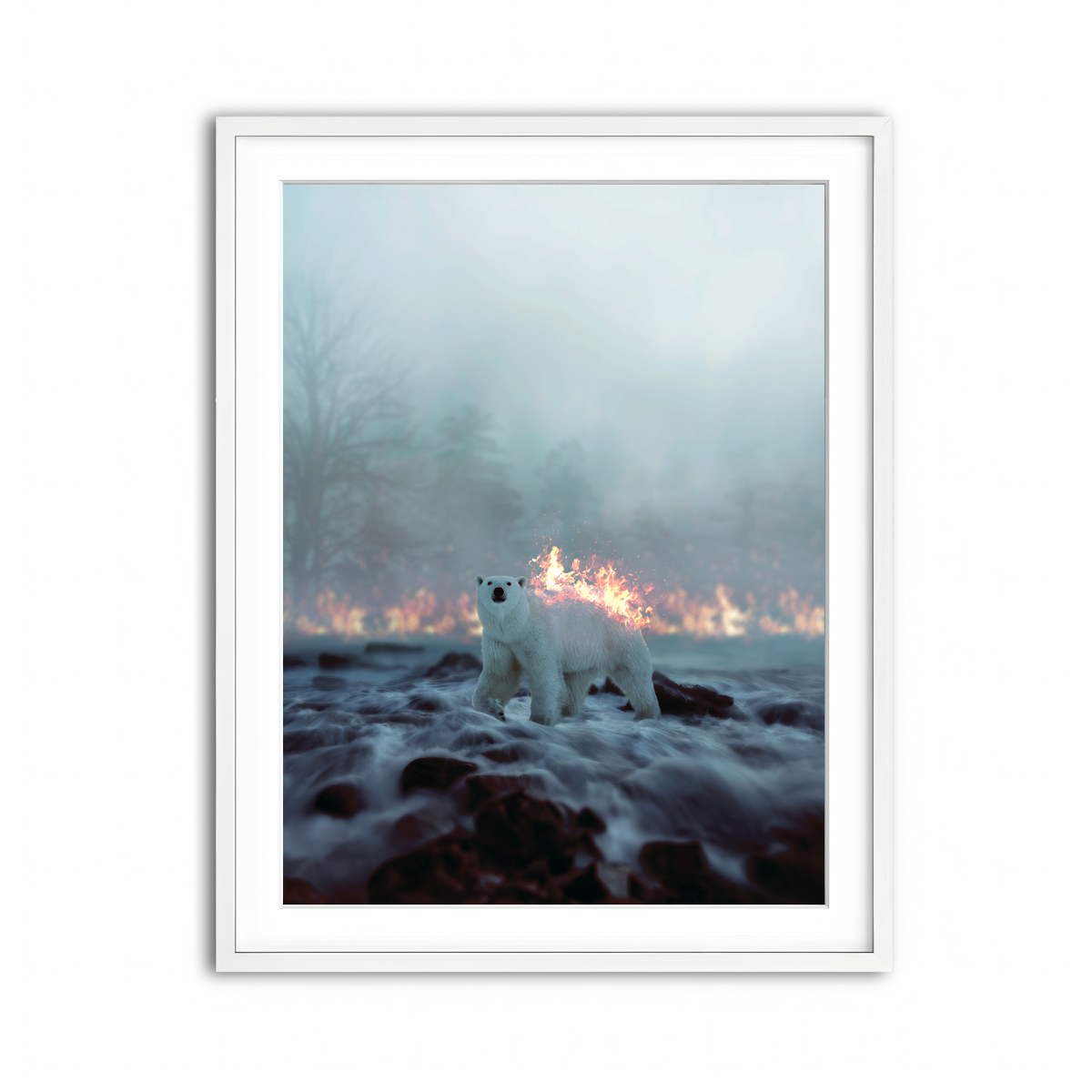 Framed Print 3x4 White