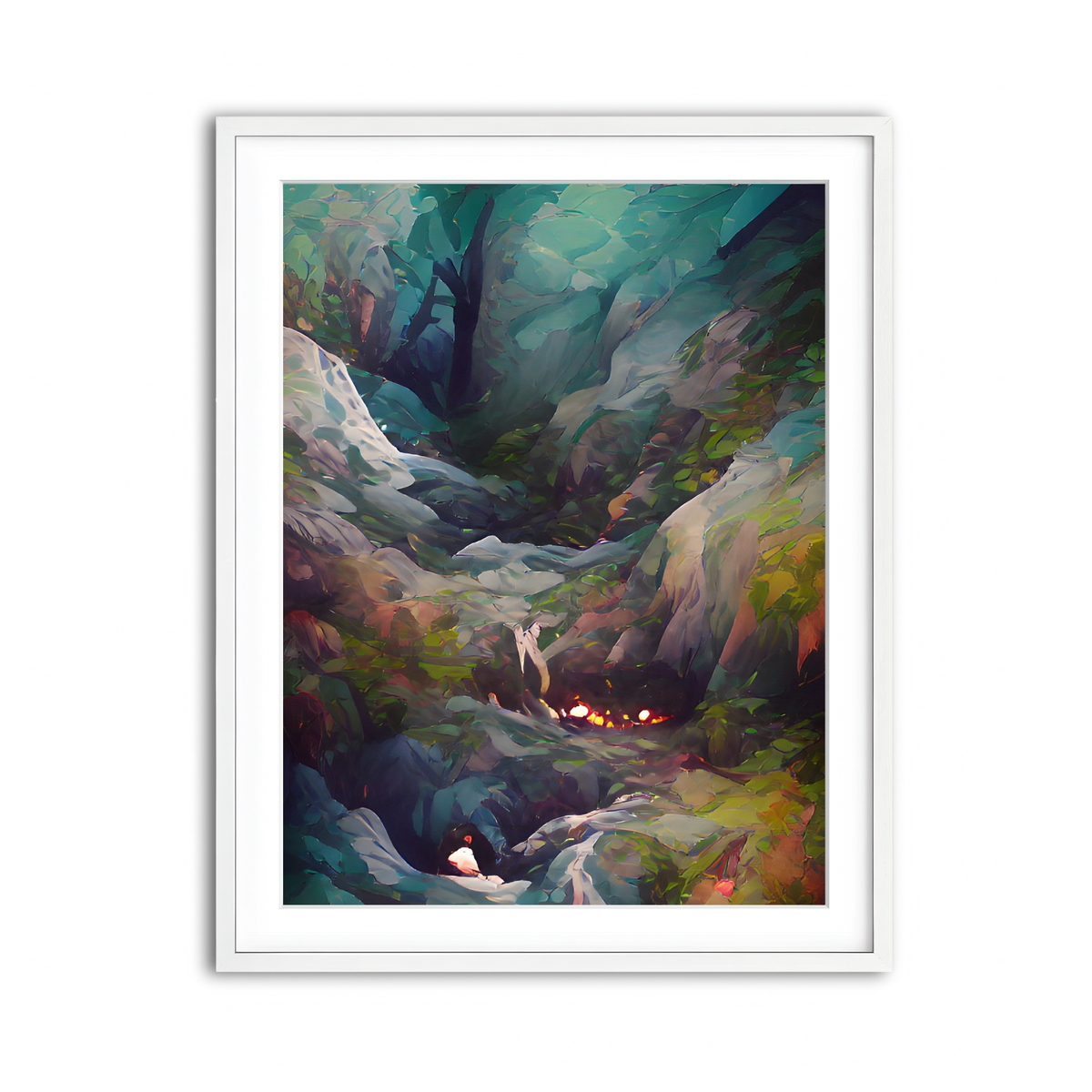 Framed Print 3x4 White