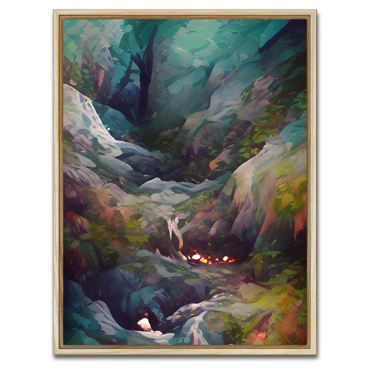 AUTO-MOCKUP WHITE | Fire in the Woods | 1 Piece | Natural Framed Canvas | group=3x4