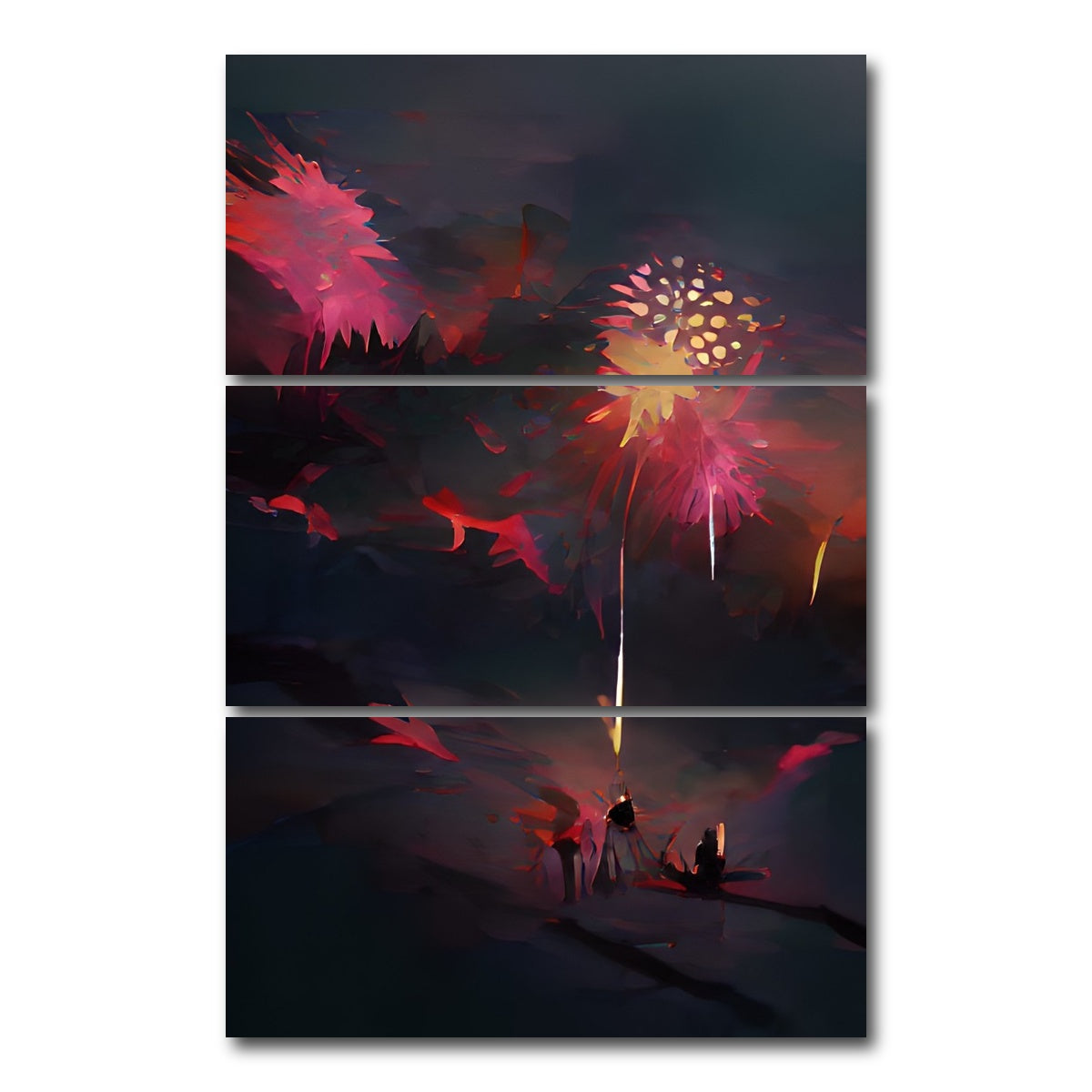 AUTO-MOCKUP WHITE | Fireworks | 3 Piece | Gallery Wrap Canvas | group=12x24_stacked