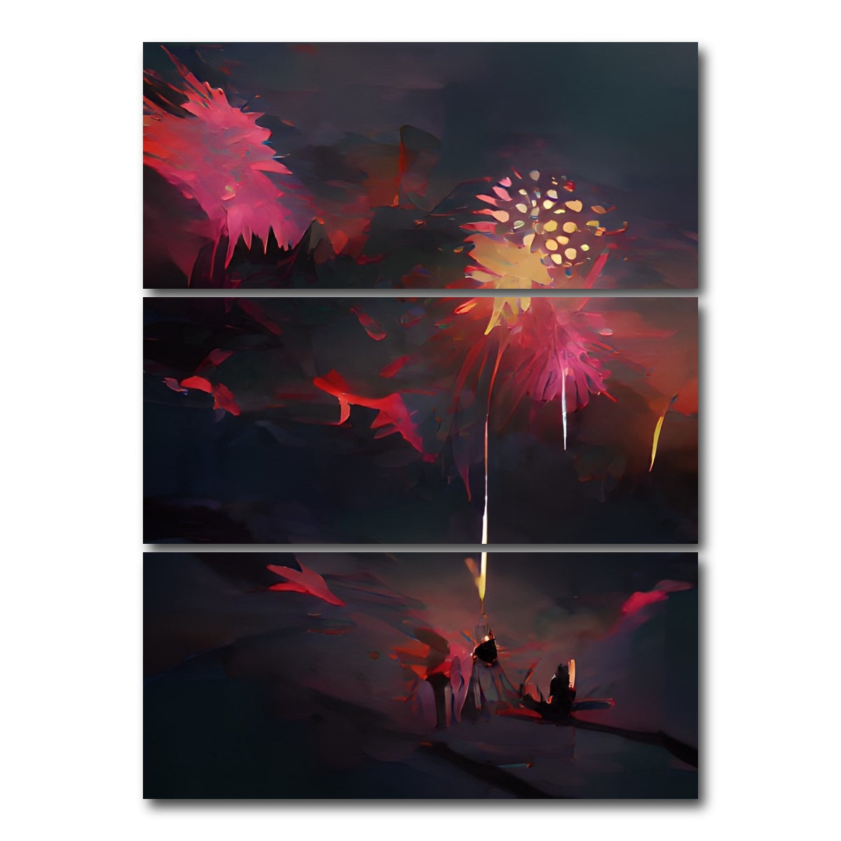 AUTO-MOCKUP WHITE | Fireworks | 3 Piece | Gallery Wrap Canvas | group=8x18_stacked