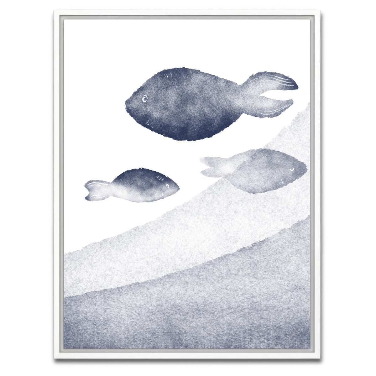 AUTO-MOCKUP WHITE | Fishes | 1 Piece | White Framed Canvas | group=3x4