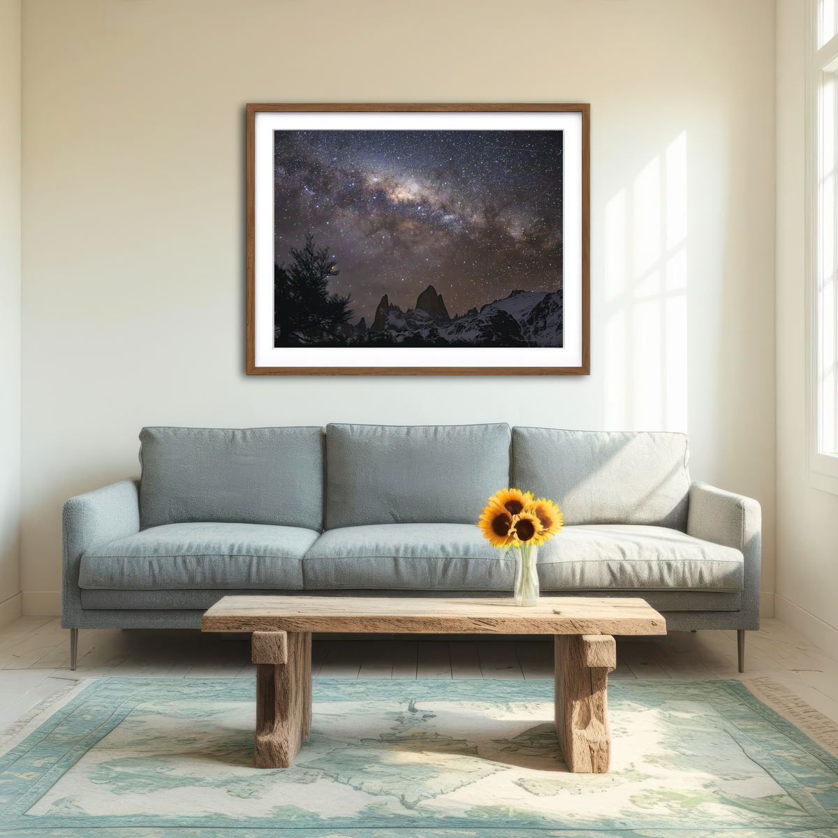 AUTO-MOCKUP ROOM | Fitz Roy under the Milky Way Wall Art