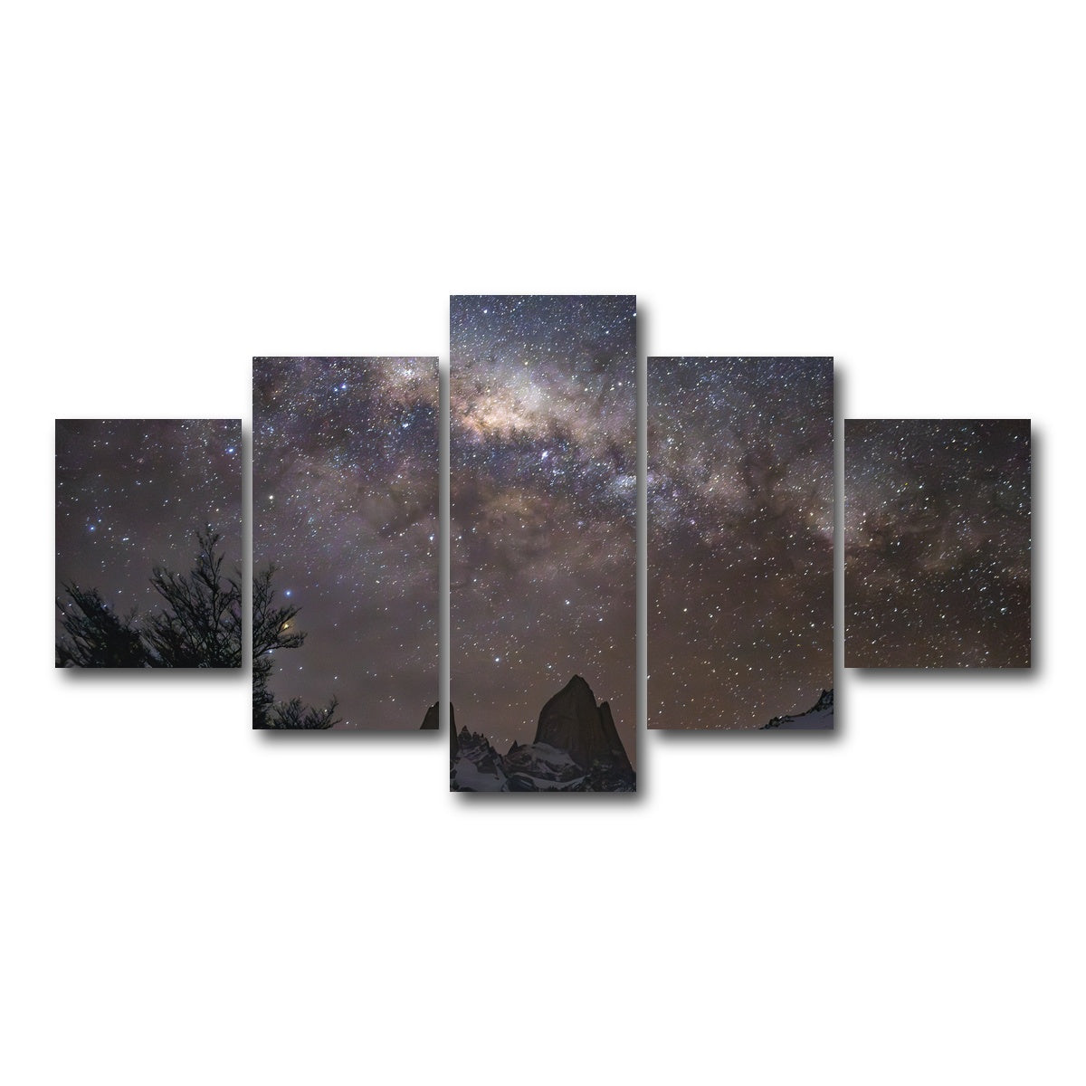 AUTO-MOCKUP WHITE | Fitz Roy under the Milky Way | 5 Piece | Gallery Wrap Canvas | group=5_short