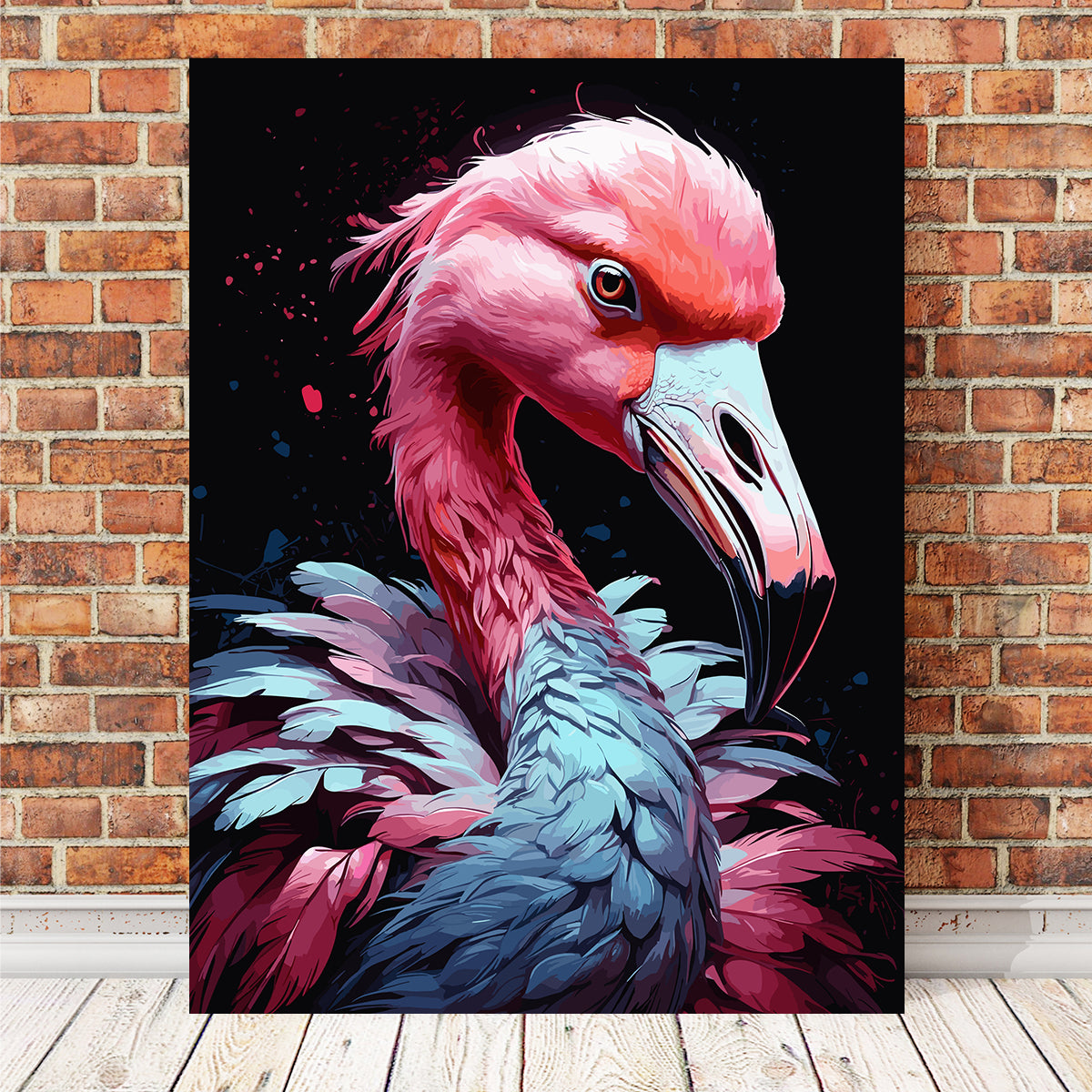 Flamingo Animal Colorful Wall Art