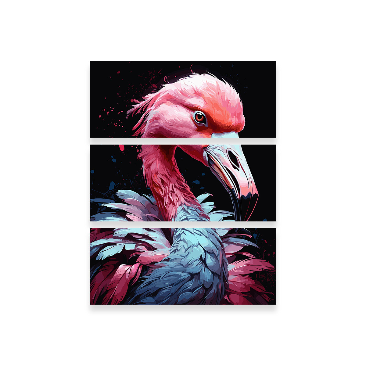 Flamingo Animal Colorful Wall Art