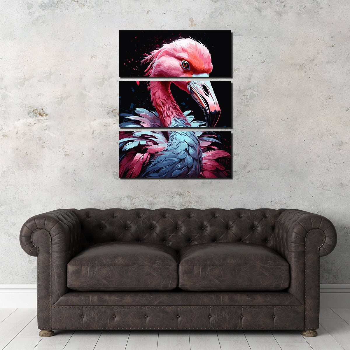 Flamingo Animal Colorful Wall Art