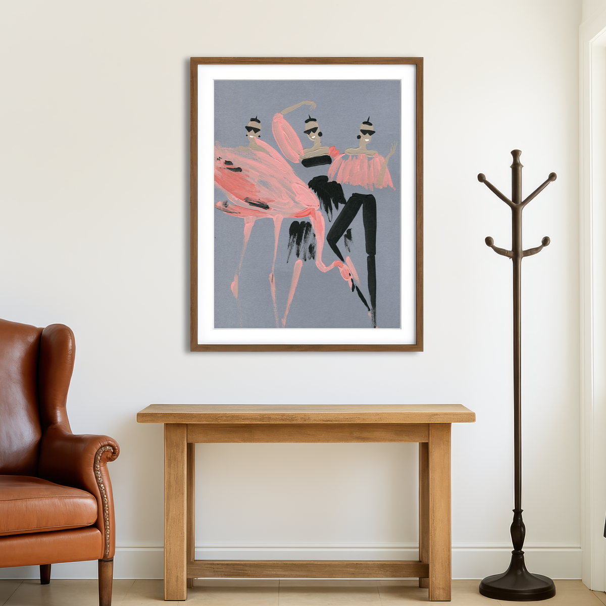 AUTO-MOCKUP ROOM | Flamingo Fashion Wall Art