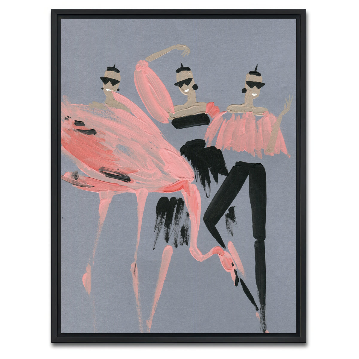 AUTO-MOCKUP WHITE | Flamingo Fashion | 1 Piece | Black Framed Canvas | group=3x4