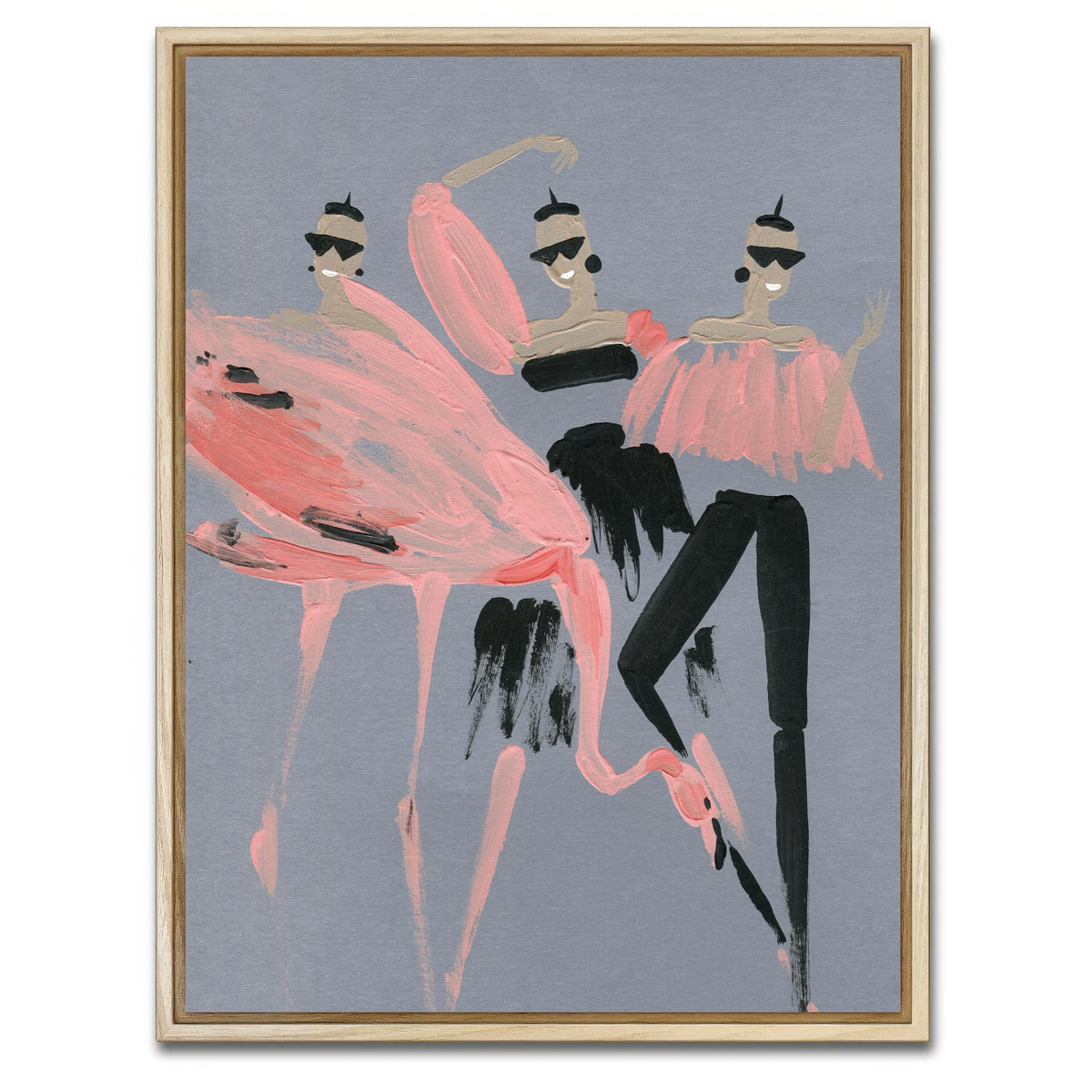 AUTO-MOCKUP WHITE | Flamingo Fashion | 1 Piece | Natural Framed Canvas | group=3x4