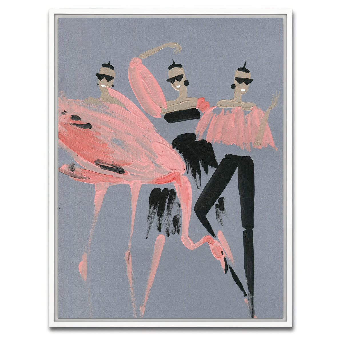 AUTO-MOCKUP WHITE | Flamingo Fashion | 1 Piece | White Framed Canvas | group=3x4