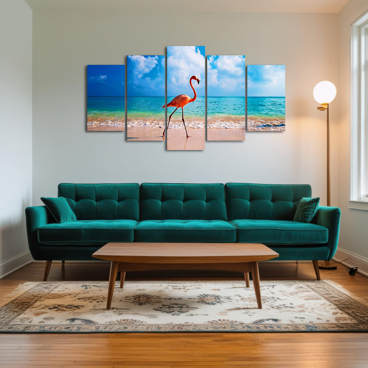 AUTO-MOCKUP ROOM | Flamingo On The Beach