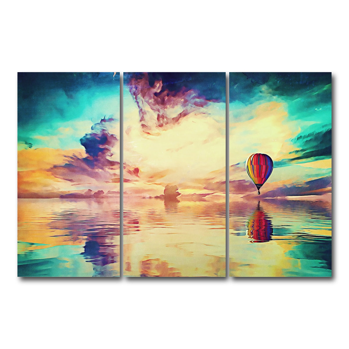 AUTO-MOCKUP WHITE | Floating away | 3 Piece | Gallery Wrap Canvas | group=12x24