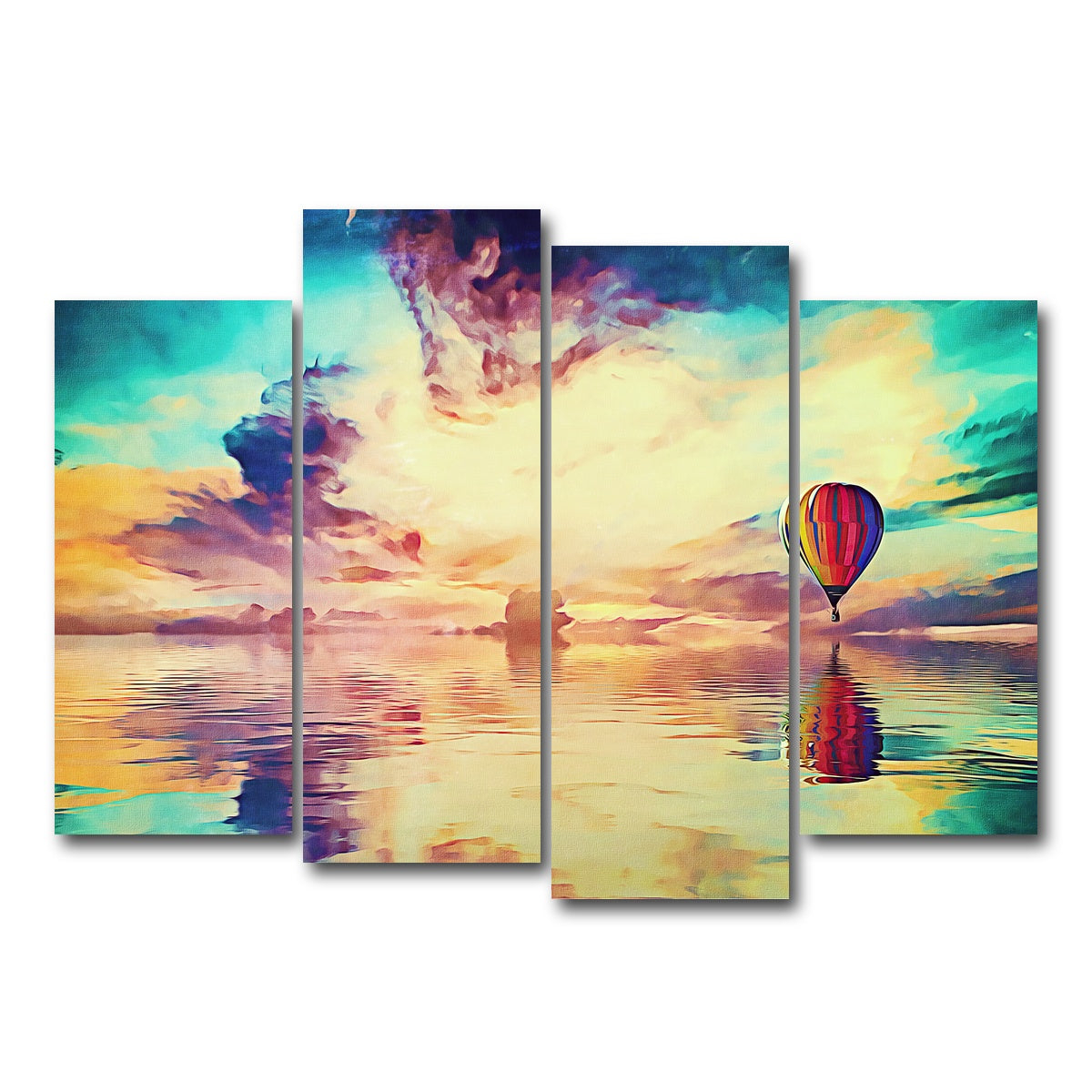 AUTO-MOCKUP WHITE | Floating away | 4 Piece | Gallery Wrap Canvas | group=4_normal