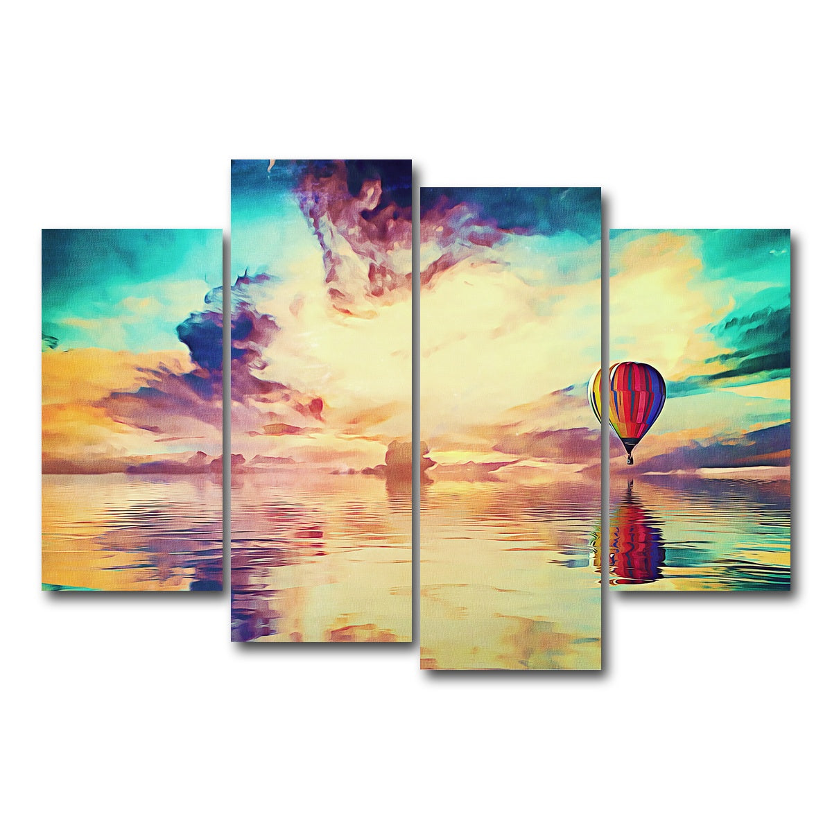 AUTO-MOCKUP WHITE | Floating away | 4 Piece | Gallery Wrap Canvas | group=4_short