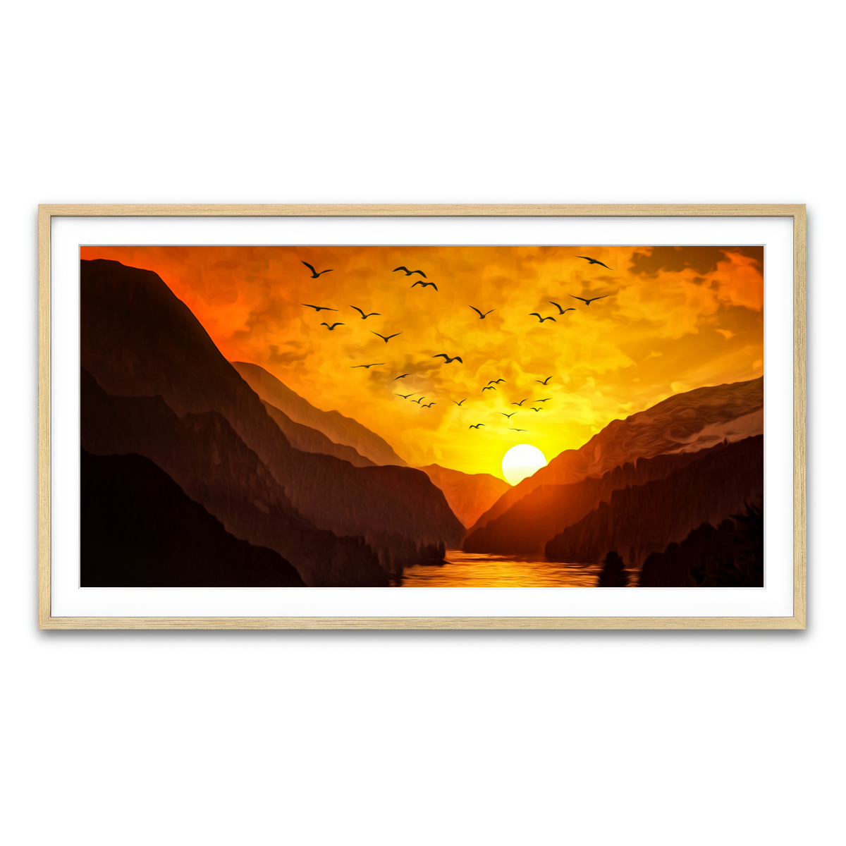 Framed Print 2x1 Natural