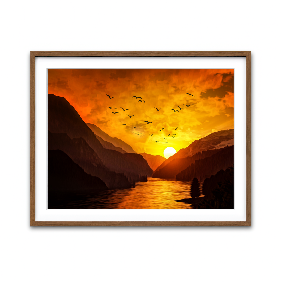 Framed Print 4x3 Walnut