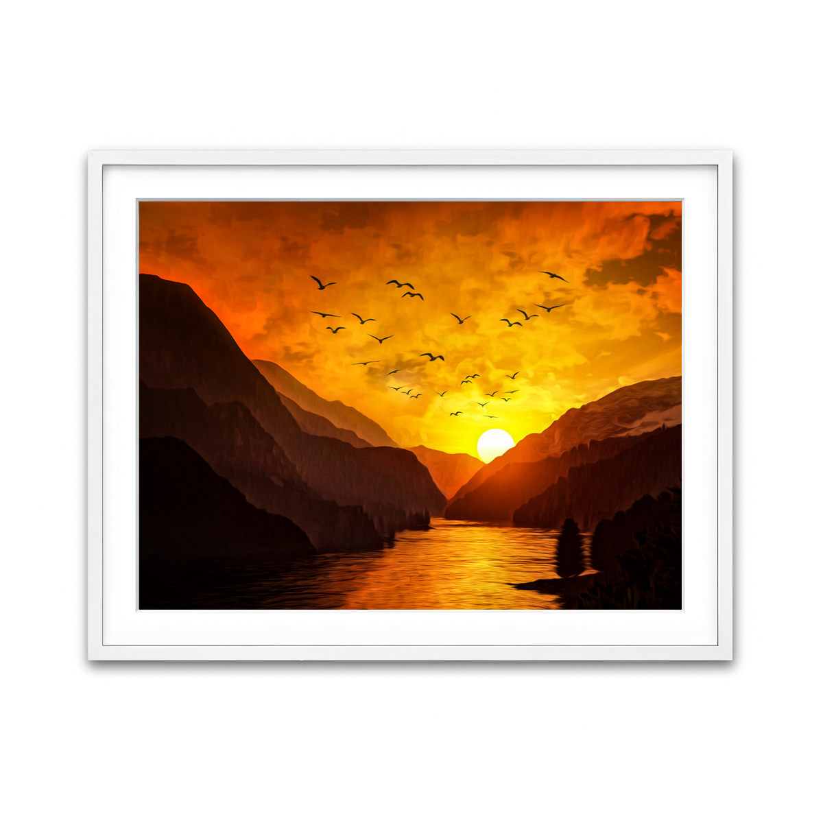 Framed Print 4x3 White