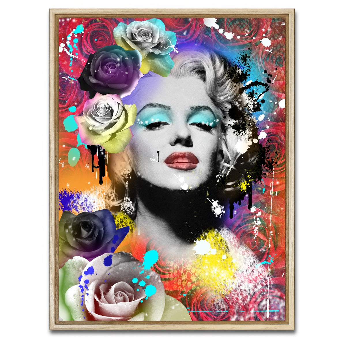 AUTO-MOCKUP WHITE | Floral Monroe | 1 Piece | Natural Framed Canvas | group=3x4