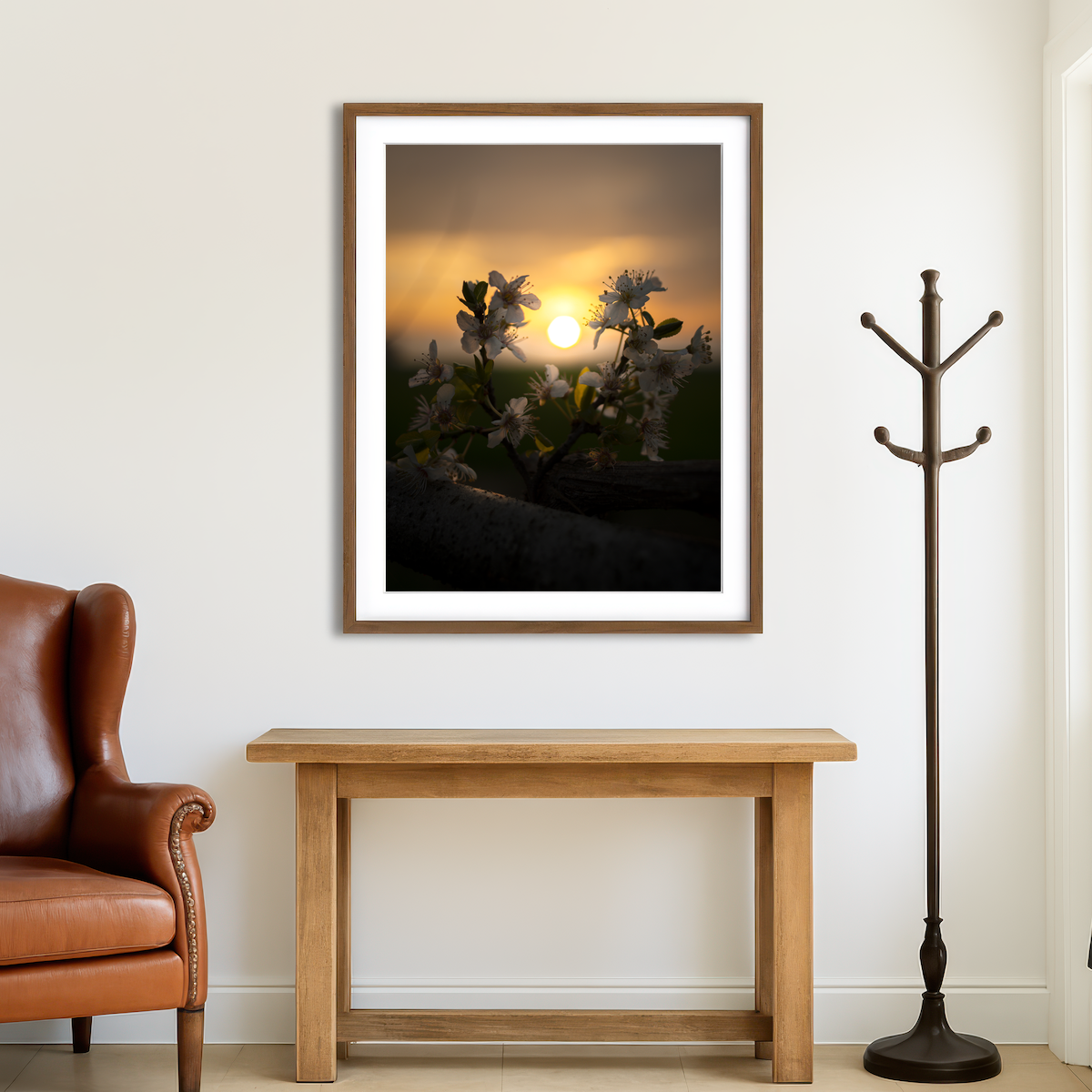 AUTO-MOCKUP ROOM | Floral Sunset Wall Art