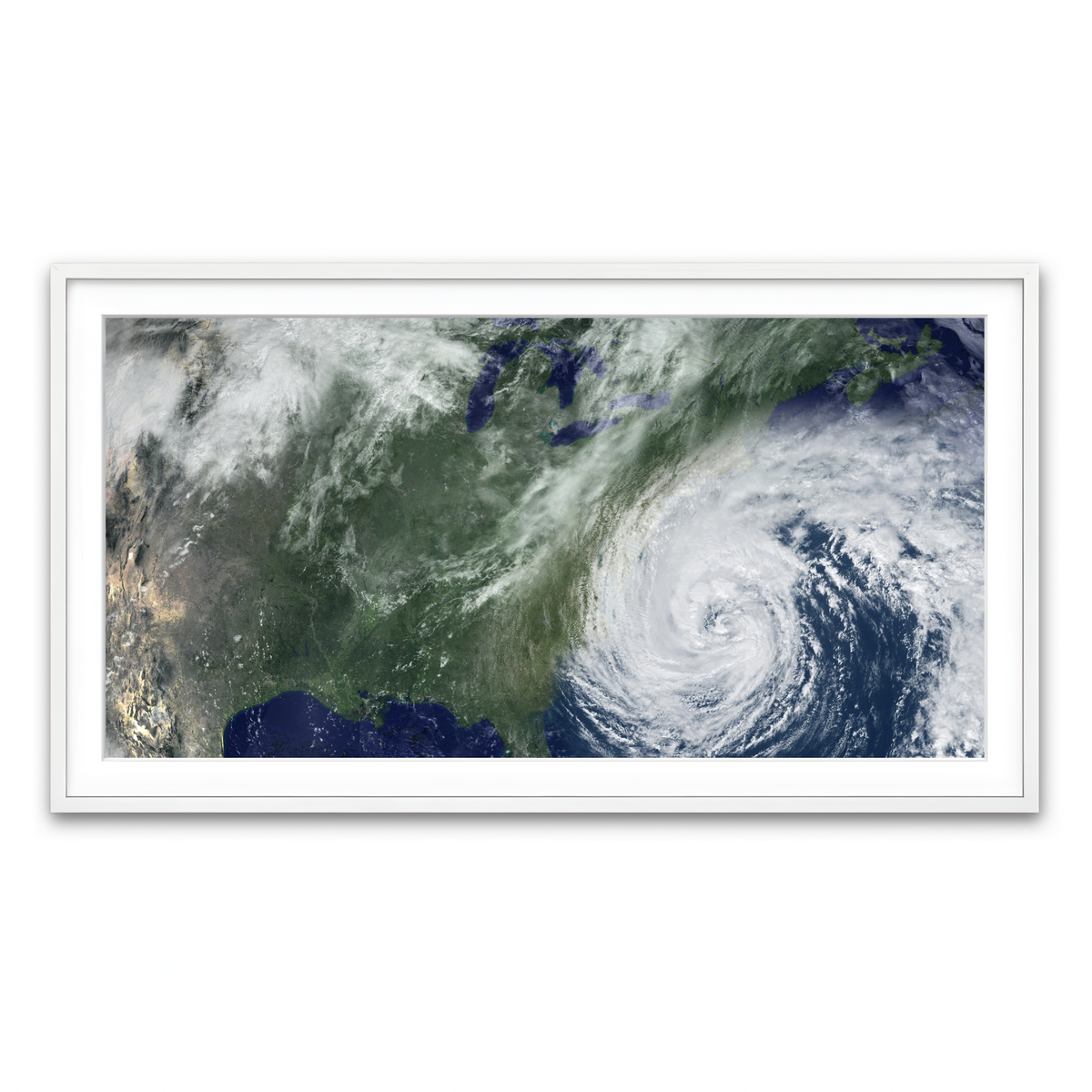 Framed Print 2x1 White