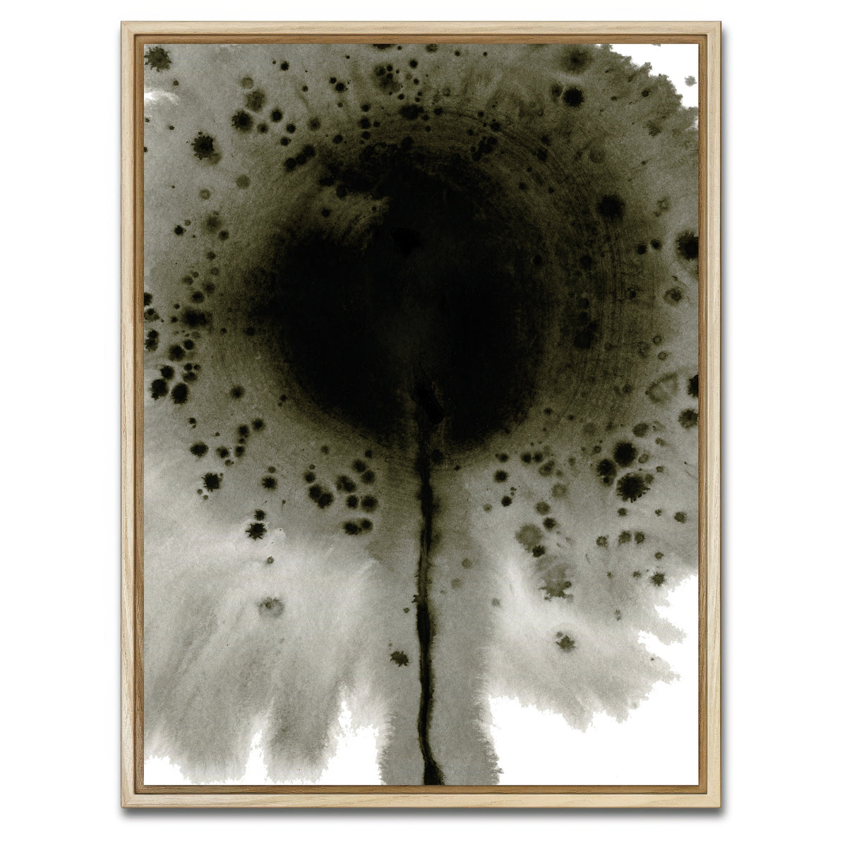 AUTO-MOCKUP WHITE | Flower Grey Spatter | 1 Piece | Natural Framed Canvas | group=3x4