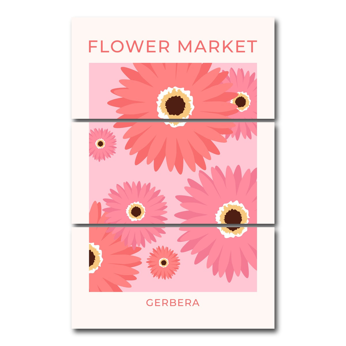 AUTO-MOCKUP WHITE | Flower Market | 3 Piece | Gallery Wrap Canvas | group=12x24_stacked