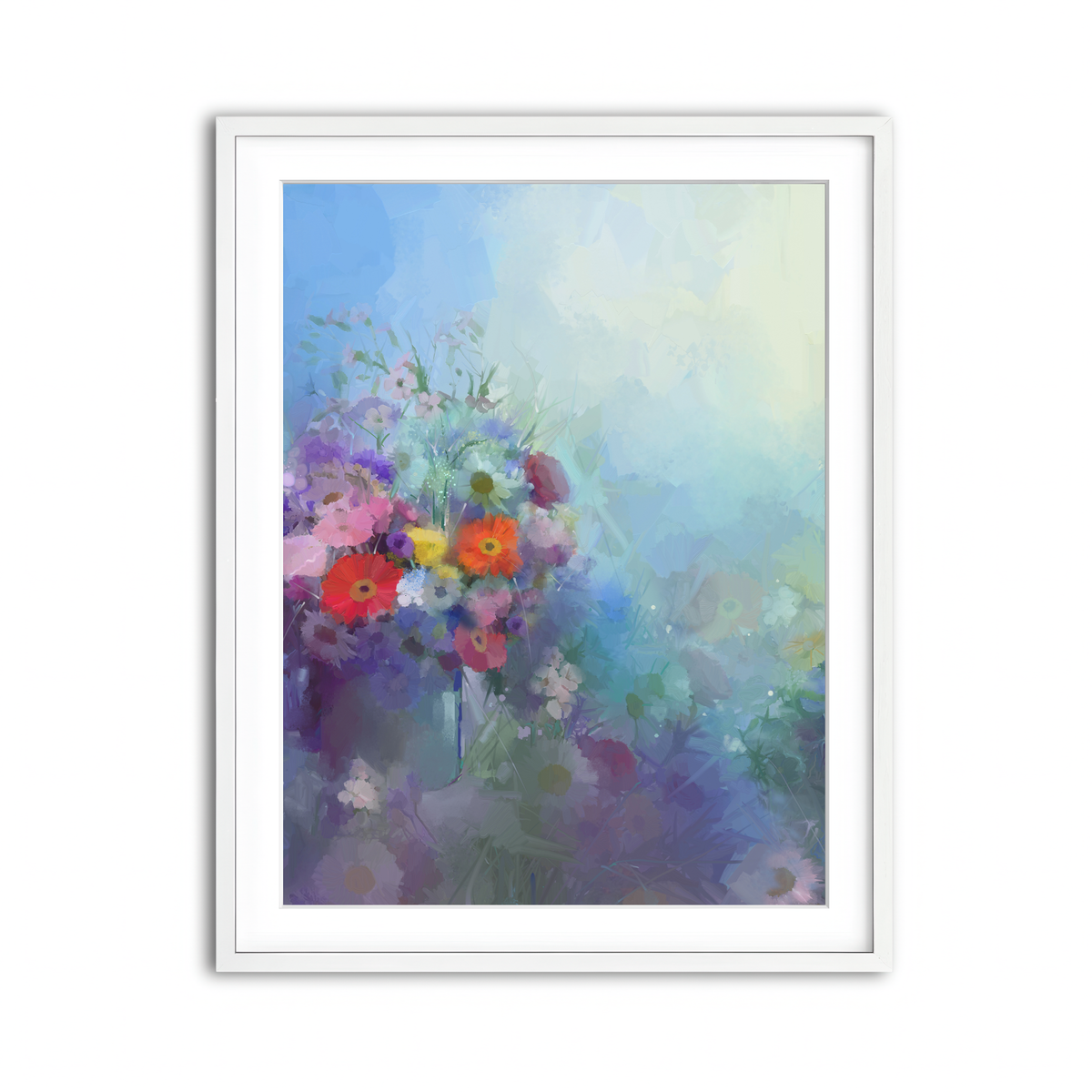 Framed Print 3x4 White
