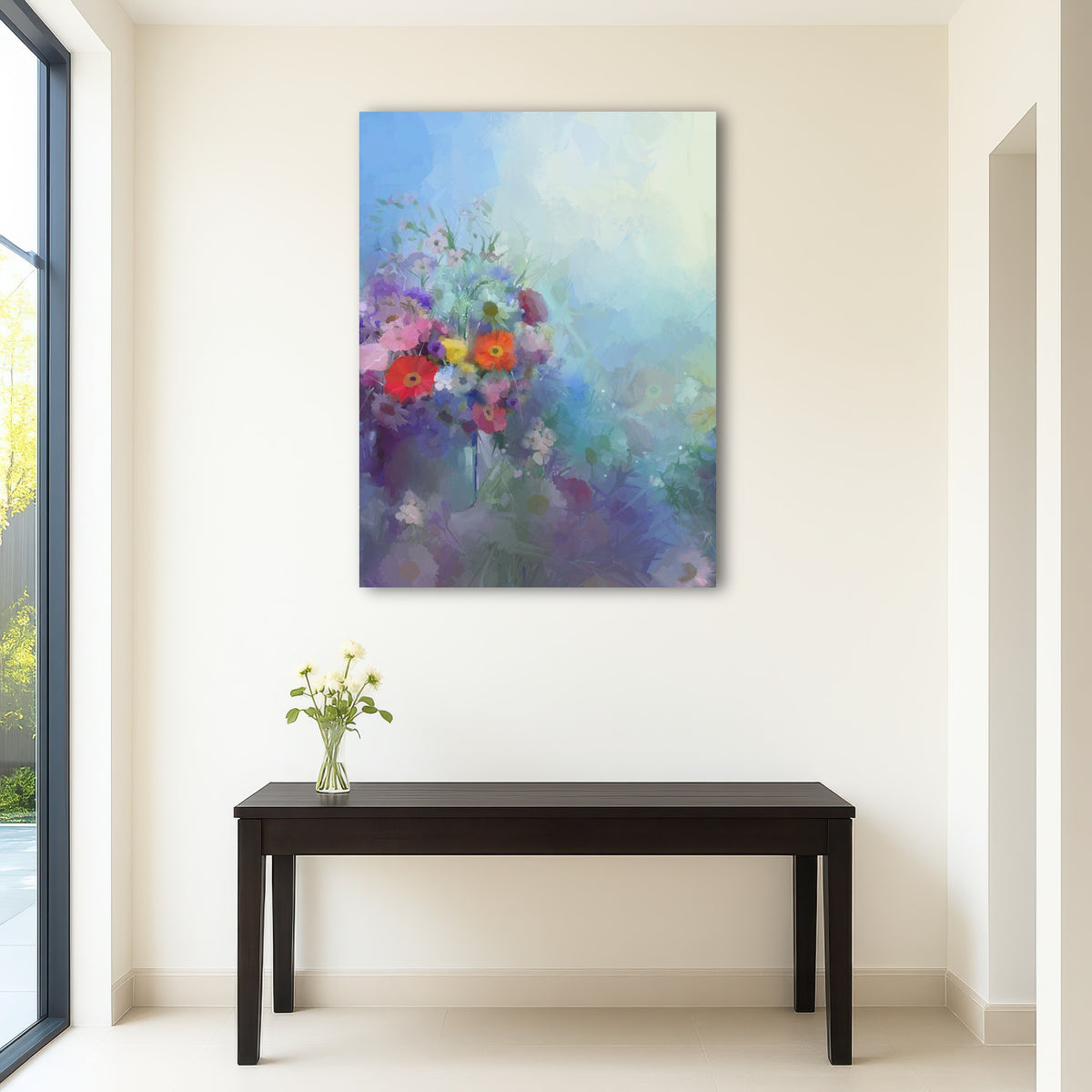 AUTO-MOCKUP ROOM | Flower oil painting