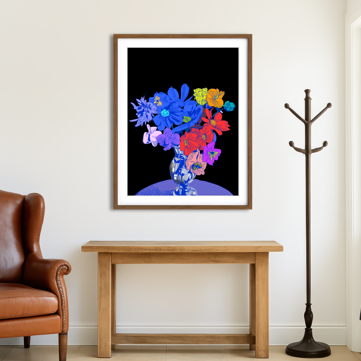 AUTO-MOCKUP ROOM | Flower Vase Wall Art