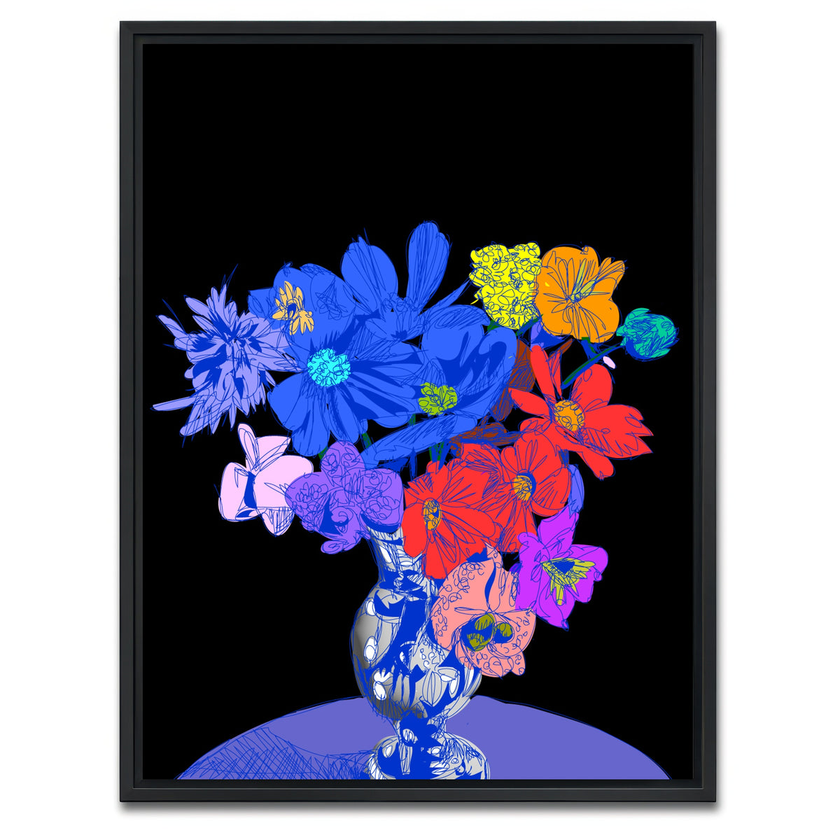 AUTO-MOCKUP WHITE | Flower vase | 1 Piece | Black Framed Canvas | group=3x4