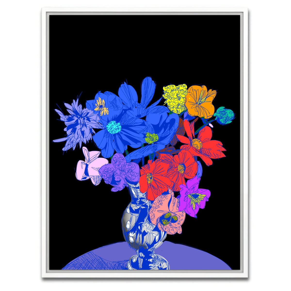 AUTO-MOCKUP WHITE | Flower vase | 1 Piece | White Framed Canvas | group=3x4