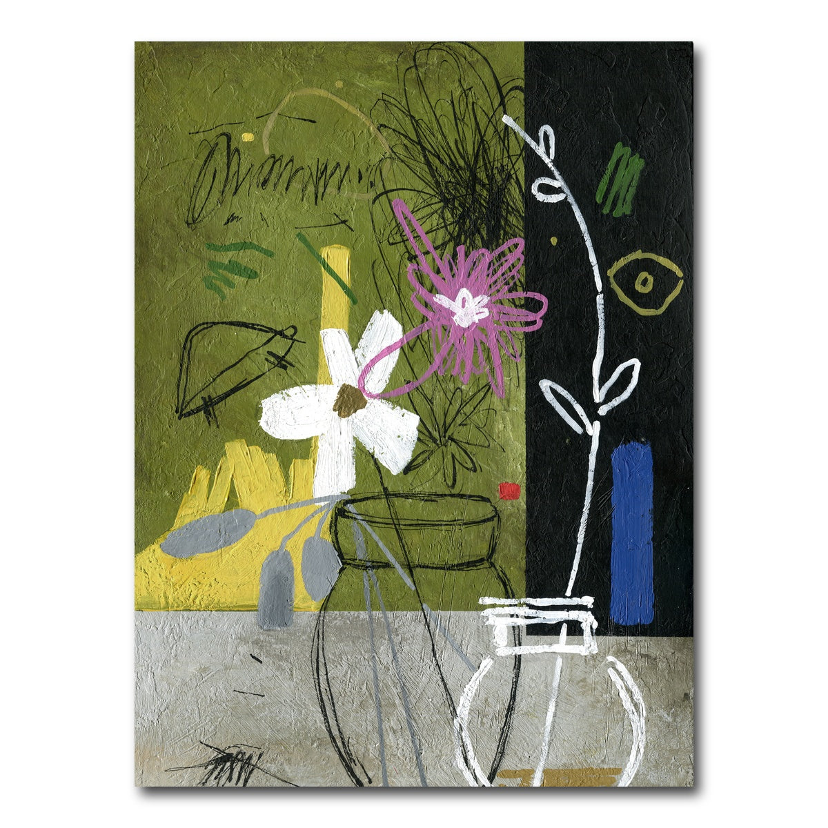 AUTO-MOCKUP WHITE | Flowers Abstract | 1 Piece | Gallery Wrap Canvas | group=3x4