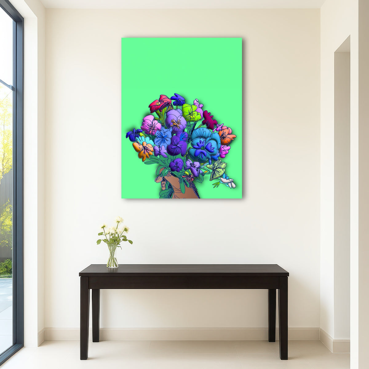 AUTO-MOCKUP ROOM | Flowers in hand